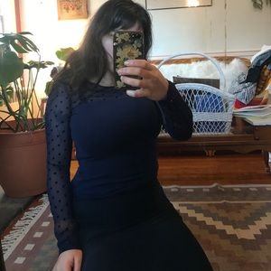 Beautiful polka dot long sleeve top